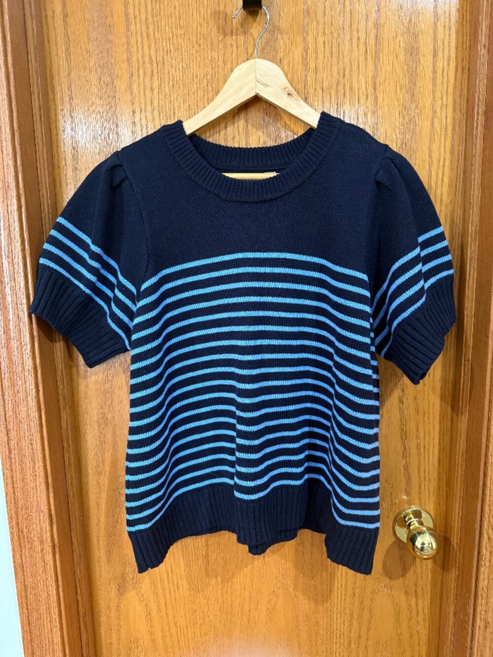 Maurices Striped Short Sleeve Sweater XXL